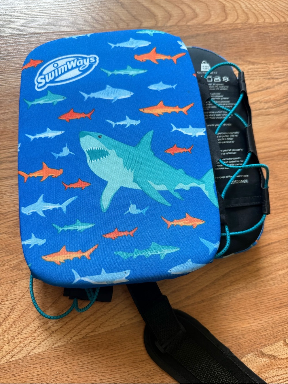 SwimWays Shark Print Swim Kickboard - Blue & Orange